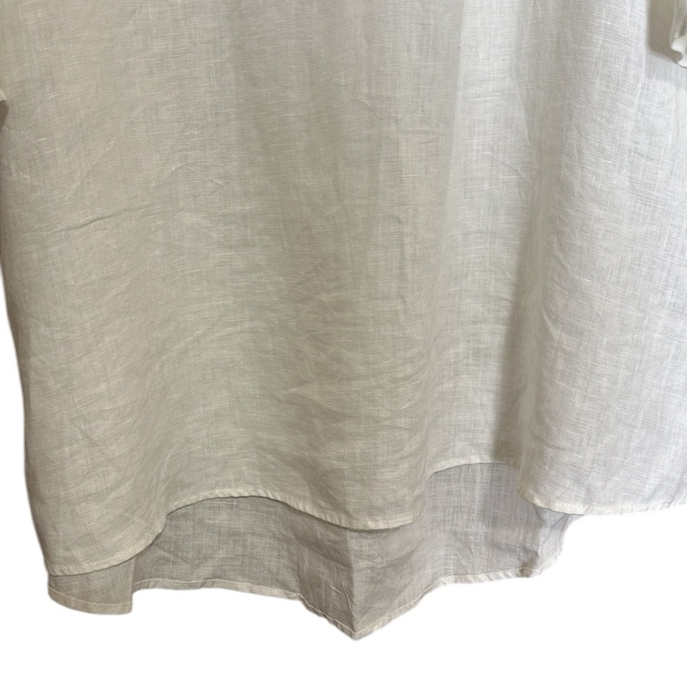 Ellen Tracy Roll up sleeve 100% Linen Shirt Color
Chalk XXL - Picture 7 of 10
